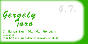 gergely toro business card